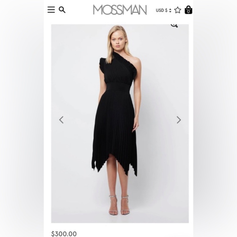 Mossman The Lady Like Midi Dress Black US 2